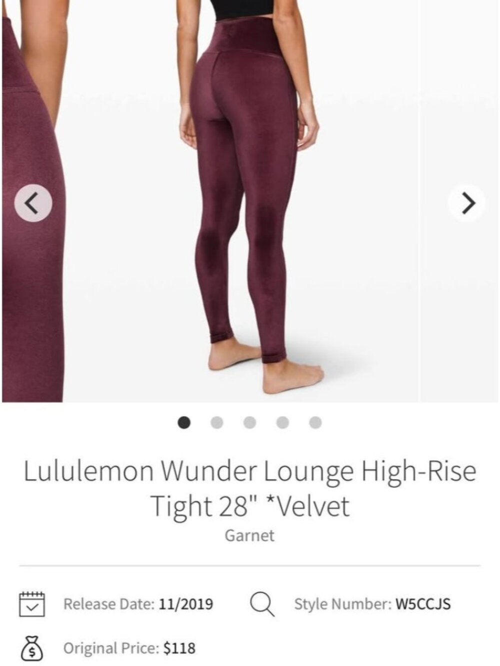 Lululemon Wunder lounge High rise - Picture 4 of 6